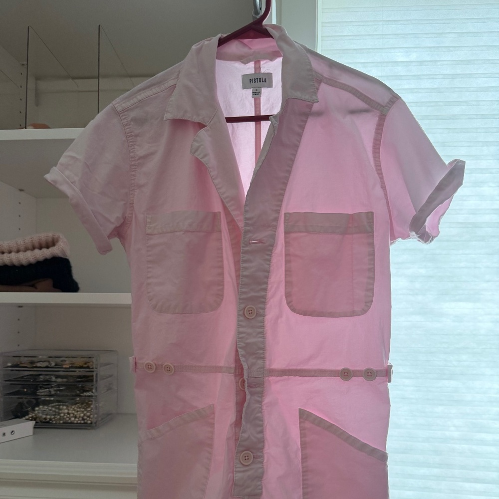 Pistola Parker short sleeve romper light pink size S